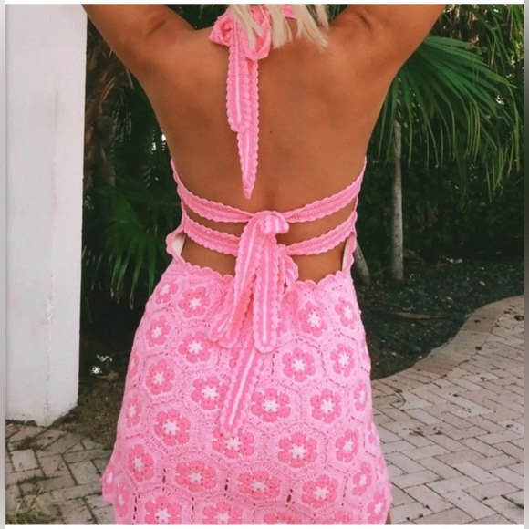 RARE! Show Me Your Mumu + Barbie TM Happy Halter Mini Dress size XL - Picture 5 of 5